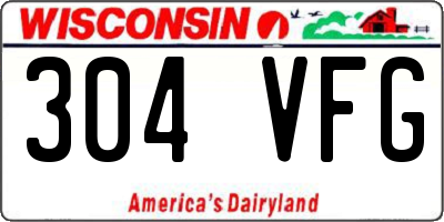WI license plate 304VFG