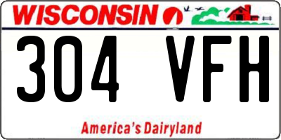 WI license plate 304VFH