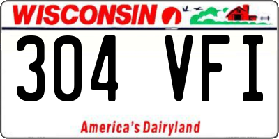 WI license plate 304VFI
