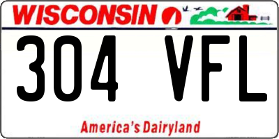 WI license plate 304VFL