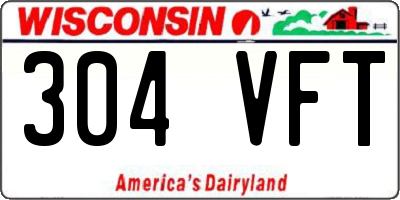 WI license plate 304VFT