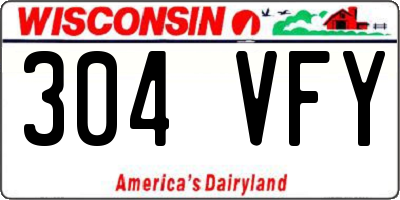WI license plate 304VFY