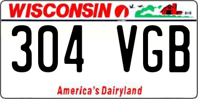 WI license plate 304VGB