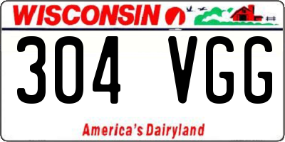 WI license plate 304VGG