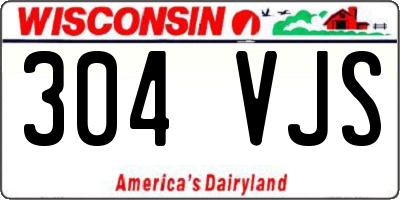 WI license plate 304VJS