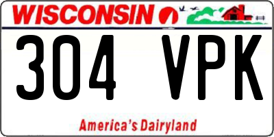 WI license plate 304VPK