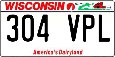 WI license plate 304VPL