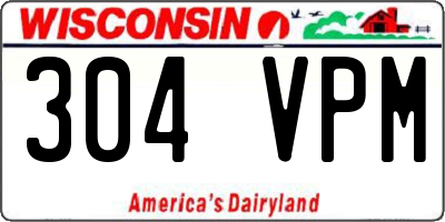 WI license plate 304VPM