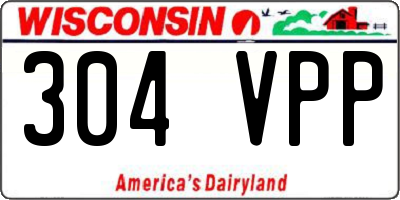 WI license plate 304VPP