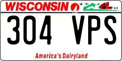 WI license plate 304VPS