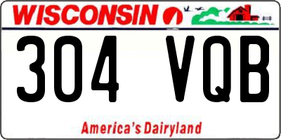 WI license plate 304VQB