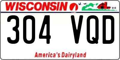 WI license plate 304VQD