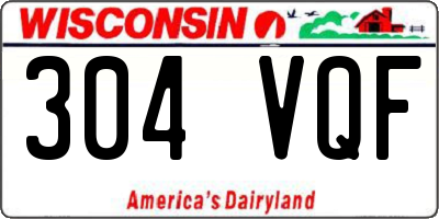 WI license plate 304VQF