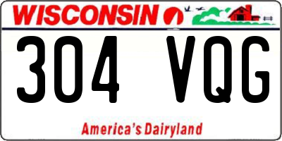 WI license plate 304VQG
