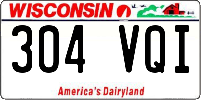 WI license plate 304VQI