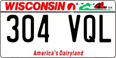 WI license plate 304VQL