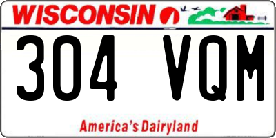 WI license plate 304VQM