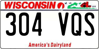 WI license plate 304VQS