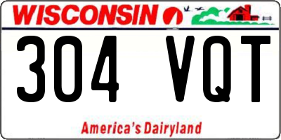 WI license plate 304VQT