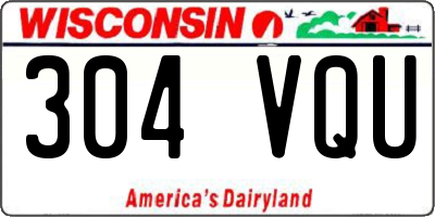 WI license plate 304VQU