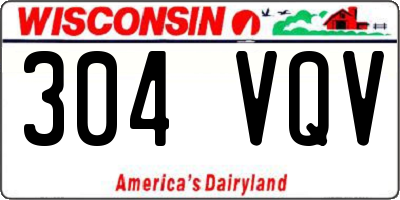 WI license plate 304VQV