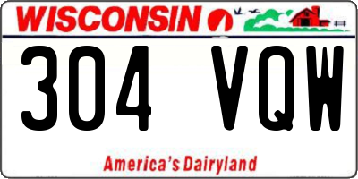 WI license plate 304VQW