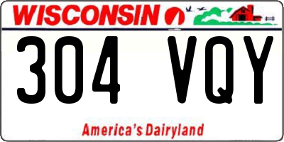 WI license plate 304VQY