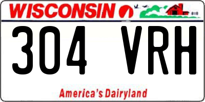 WI license plate 304VRH