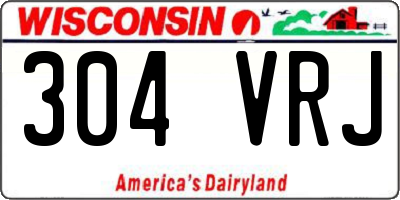 WI license plate 304VRJ