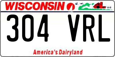 WI license plate 304VRL