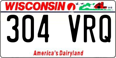 WI license plate 304VRQ