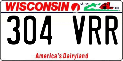 WI license plate 304VRR