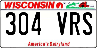 WI license plate 304VRS