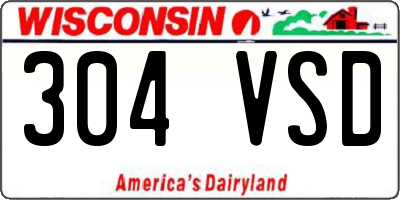 WI license plate 304VSD