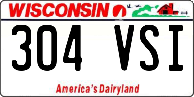 WI license plate 304VSI
