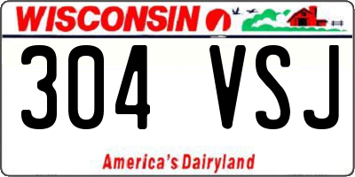 WI license plate 304VSJ