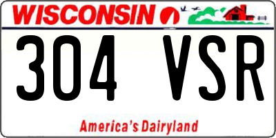 WI license plate 304VSR