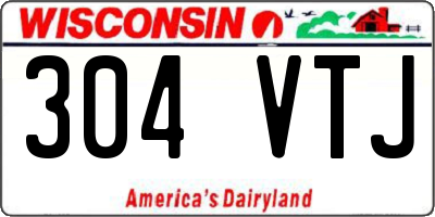 WI license plate 304VTJ