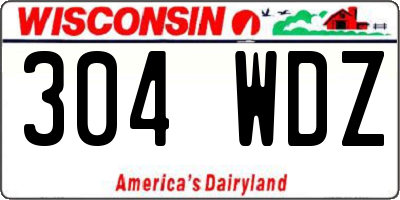 WI license plate 304WDZ