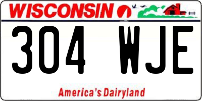 WI license plate 304WJE