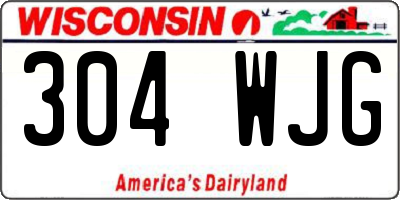 WI license plate 304WJG