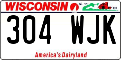 WI license plate 304WJK