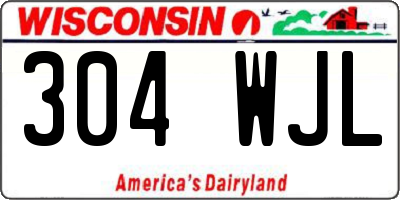 WI license plate 304WJL