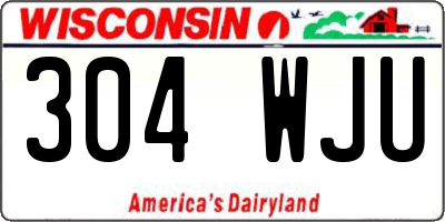 WI license plate 304WJU