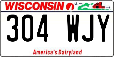 WI license plate 304WJY