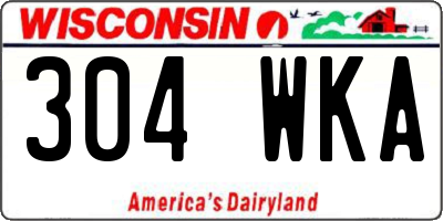 WI license plate 304WKA