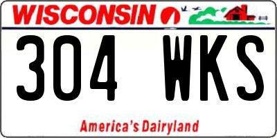 WI license plate 304WKS