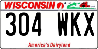 WI license plate 304WKX