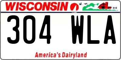 WI license plate 304WLA