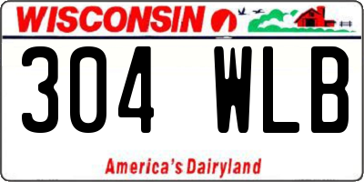 WI license plate 304WLB